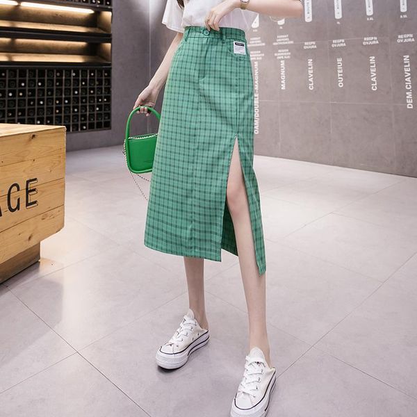 skirts the spring and summer 2021 vintage plaid s show thin split suit bag since waist hip long a-line, Black
skirts the spring and summer 2021 vintage plaid s show thin split suit bag since waist hip long a-line, Black