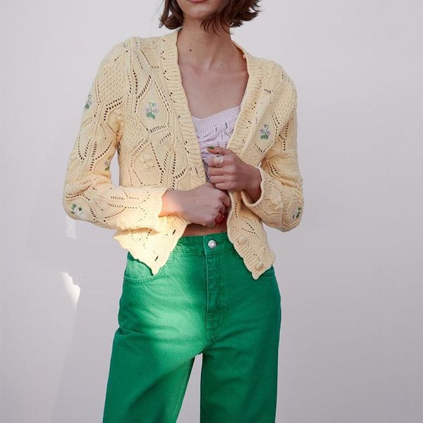 women's knits & tees 2021 spring women flowers decoration short knit cardigan coats long sleeve single breasted chic ladies lt1078, White
women's knits & tees 2021 spring women flowers decoration short knit cardigan coats long sleeve single breasted chic ladies lt1078, White