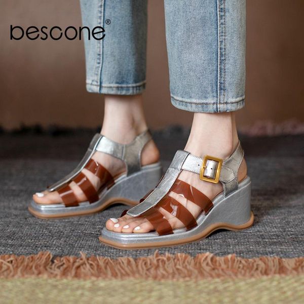 sandals bescone genune leather patchwork summer women shoes 2021 wedges stylish narrow band high heel dressing square toe um115, Black
sandals bescone genune leather patchwork summer women shoes 2021 wedges stylish narrow band high heel dressing square toe um115, Black