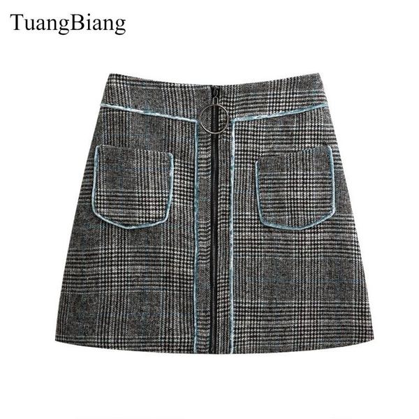 skirts women 2021 autumn vintage blends skirt front zipper wool a-line casual mini plaid faldas empire waist winter slim ladies, Black
skirts women 2021 autumn vintage blends skirt front zipper wool a-line casual mini plaid faldas empire waist winter slim ladies, Black
