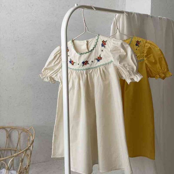 little girls dress vintage children floral embroidered frock summer korean style kids one piece clothes girls cotton dress, Red;yellow
little girls dress vintage children floral embroidered frock summer korean style kids one piece clothes girls cotton dress, Red;yellow
