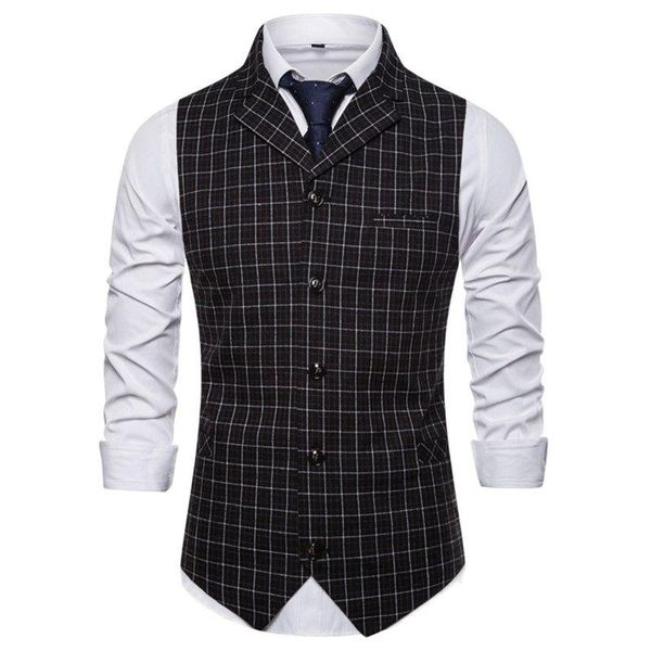 men's vests business vest waistcoat men smart casual suit for wedding groomsmen single breasted plaidmen dress, Black;white
men's vests business vest waistcoat men smart casual suit for wedding groomsmen single breasted plaidmen dress, Black;white