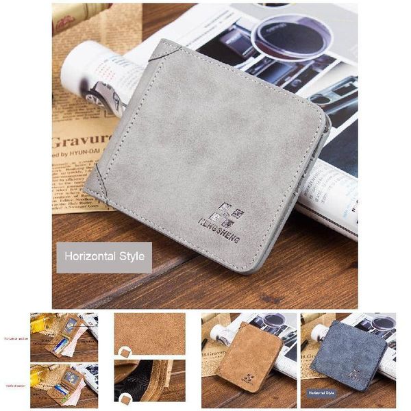 card holders men frosted billfold horizontal style luxury wallet vintage leather slim hipster purses money clip holder clutch bag, Brown;gray
card holders men frosted billfold horizontal style luxury wallet vintage leather slim hipster purses money clip holder clutch bag, Brown;gray