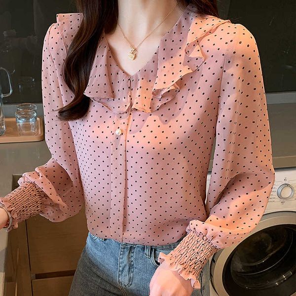 korean chiffon women blouses shirts woman polka dot blouse long sleeve ol plus size blusas mujer de moda 210531, White
korean chiffon women blouses shirts woman polka dot blouse long sleeve ol plus size blusas mujer de moda 210531, White