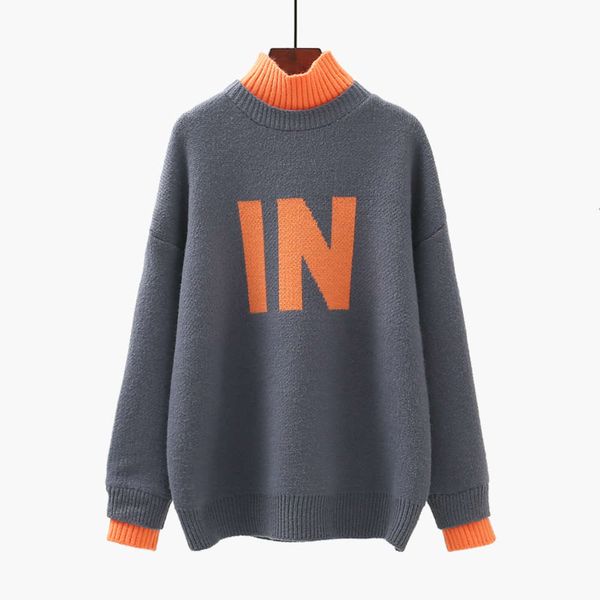 fashion semi turtleneck women's pullover 2020 new winter thickening korean loose two-piece knitted top, White;black
fashion semi turtleneck women's pullover 2020 new winter thickening korean loose two-piece knitted top, White;black