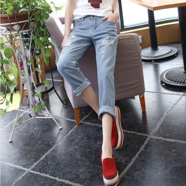 women's jeans 2021 hole korean fashion button pencil pants elastic donna loose casual versatil, Blue
women's jeans 2021 hole korean fashion button pencil pants elastic donna loose casual versatil, Blue