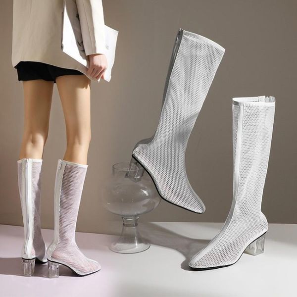 boots big size 34-48 fashion women knee high square heel zipper mesh summer cool breathable women's shoes, Black
boots big size 34-48 fashion women knee high square heel zipper mesh summer cool breathable women's shoes, Black