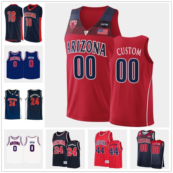 

ncaa custom arizona wildcats stitched college basketball jersey 0 bennedict mathurin 35 christian koloko pelle larsson tautvilas tubelis kim, Black