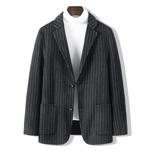 men's wool & blends fall / winter 2021 double faced cashmere fur coat korean casual slim stripe short, Black
men's wool & blends fall / winter 2021 double faced cashmere fur coat korean casual slim stripe short, Black