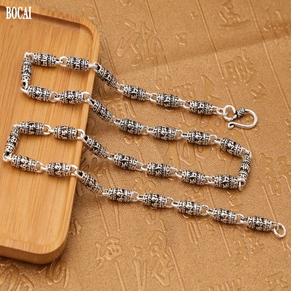 2021 new real s925 sterling sier jewelry six-character mantra, barrel beads trendy retro style necklace for men and women lzeu, Silver
2021 new real s925 sterling sier jewelry six-character mantra, barrel beads trendy retro style necklace for men and women lzeu, Silver