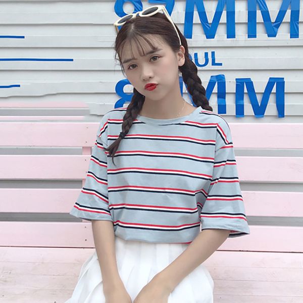 ulzzang 2021 new harajuku retro striped pink schoolgirl t-shirt will see preppy sweet tyle women's t-shirts in fashion oh4d, White
ulzzang 2021 new harajuku retro striped pink schoolgirl t-shirt will see preppy sweet tyle women's t-shirts in fashion oh4d, White
