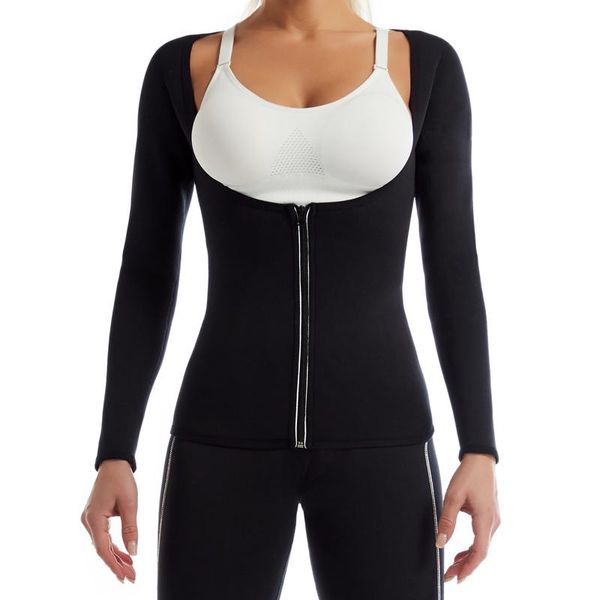 women's t-shirt plus size neoprene t-shirts women sauna tshirts fitness u neck long sleeve zip shirt lady girl body shaper slimming, White
women's t-shirt plus size neoprene t-shirts women sauna tshirts fitness u neck long sleeve zip shirt lady girl body shaper slimming, White