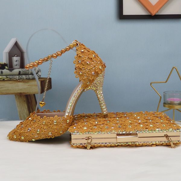 golden lace flower wedding shoes and bags set pearl toe strap party shoe matching purse lace-up coffee hiig, Black
golden lace flower wedding shoes and bags set pearl toe strap party shoe matching purse lace-up coffee hiig, Black