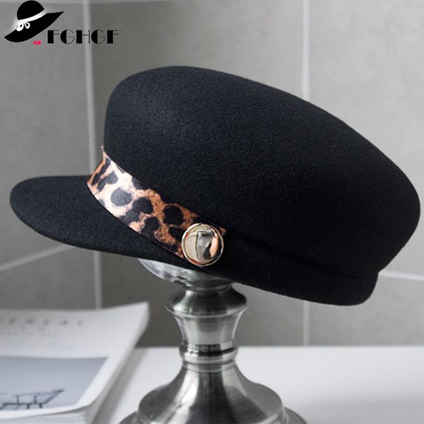 2021 new vintage style black leopard band winter beret 100% wool felt newsboy for women warm visor hat ladies cap h1h3, Blue;gray
2021 new vintage style black leopard band winter beret 100% wool felt newsboy for women warm visor hat ladies cap h1h3, Blue;gray