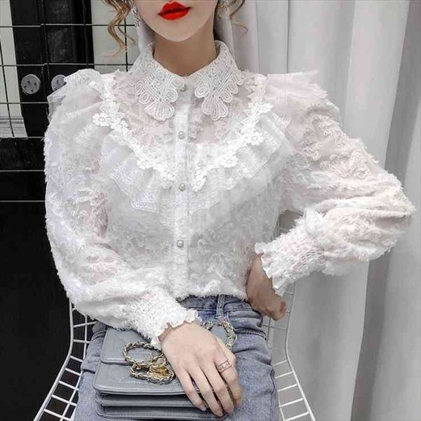 autumn winter style lace stitching womens shirts polo collar long sleeve blusas ropa de mujer, White
autumn winter style lace stitching womens shirts polo collar long sleeve blusas ropa de mujer, White