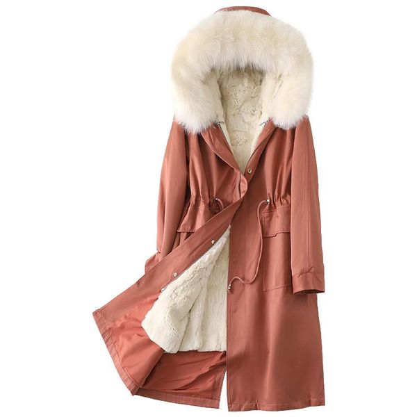 women's fur & faux luxury winter parkas coat hoody lining women long outerwear lf21031kqn, Black
women's fur & faux luxury winter parkas coat hoody lining women long outerwear lf21031kqn, Black