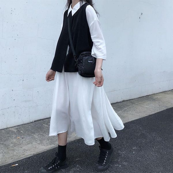 two piece dress spring oversize robe sleeveless vest vintage vests suits women dresses female white femme vestido
two piece dress spring oversize robe sleeveless vest vintage vests suits women dresses female white femme vestido