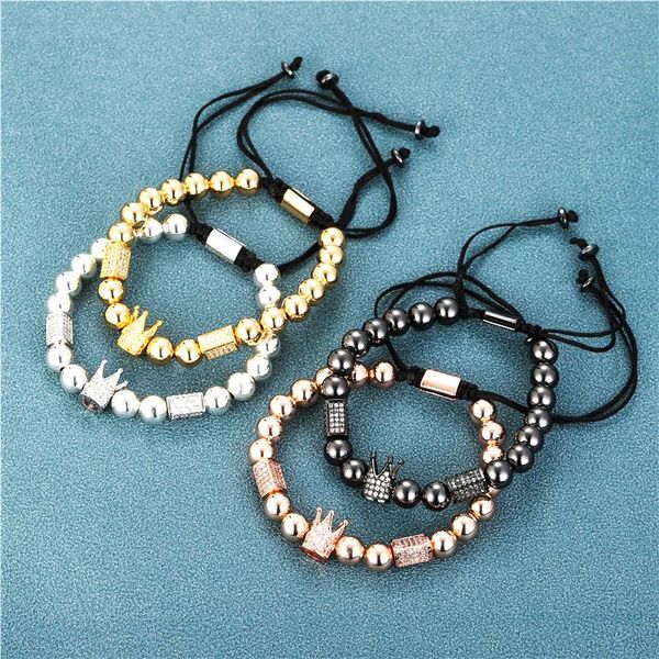 beaded, strands adjustable crown men bracelet copper beads mens jewelry luxury pulseras bracelets homme bijoux hippie armband bileklik, Black
beaded, strands adjustable crown men bracelet copper beads mens jewelry luxury pulseras bracelets homme bijoux hippie armband bileklik, Black