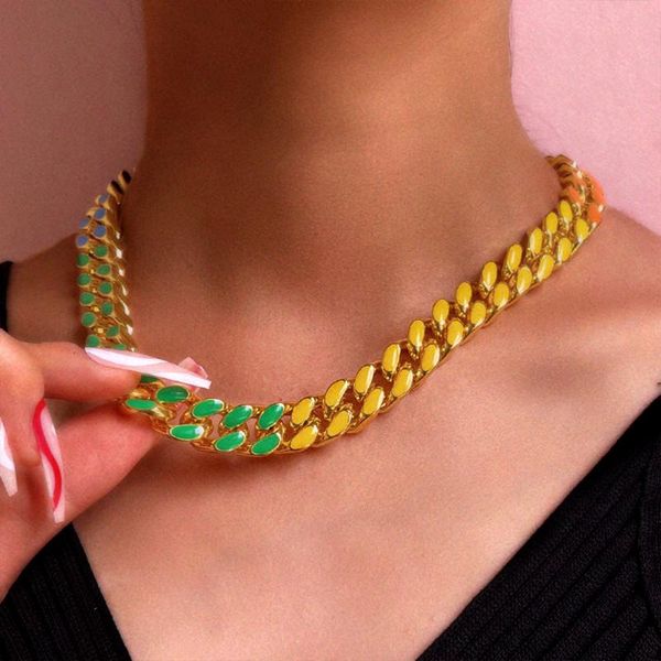 chains punk colorful rainbow cuban curb link chain necklaces for women fashion simple chunky metal chokers necklace miami jewelry gifts, Silver
chains punk colorful rainbow cuban curb link chain necklaces for women fashion simple chunky metal chokers necklace miami jewelry gifts, Silver