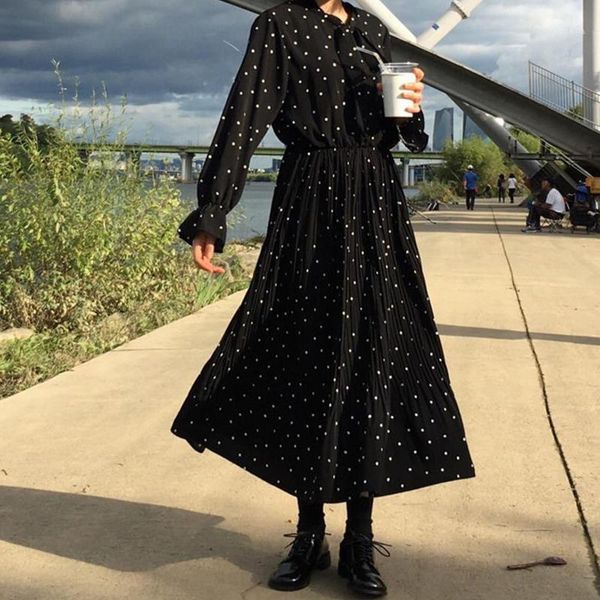 superaen spring autumn waist bottom long plus size full slim dot print chiffon dresses women casual, Black;gray
superaen spring autumn waist bottom long plus size full slim dot print chiffon dresses women casual, Black;gray