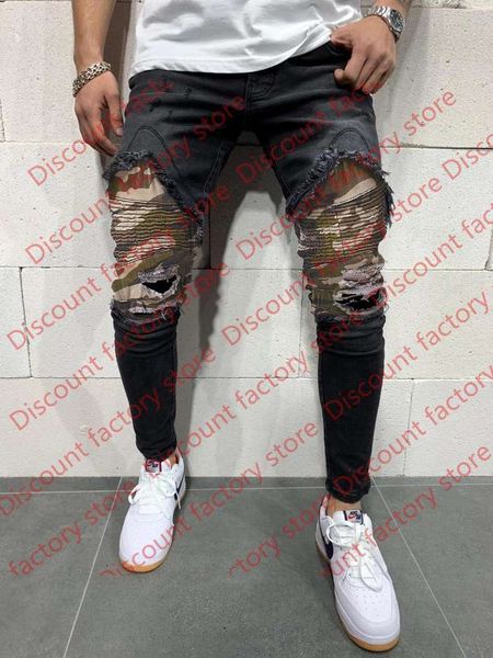 men ripped skinny print patchwork jeans fashion folding camouflage male slim fit denim scratched jean black blue 
men ripped skinny print patchwork jeans fashion folding camouflage male slim fit denim scratched jean black blue