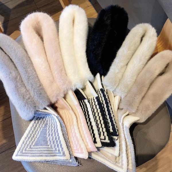 hats, scarves & gloves sets temperament warm scarf stylish female check knitted elegant korean style fur collar outdoor winter soft cross, Blue;gray
hats, scarves & gloves sets temperament warm scarf stylish female check knitted elegant korean style fur collar outdoor winter soft cross, Blue;gray