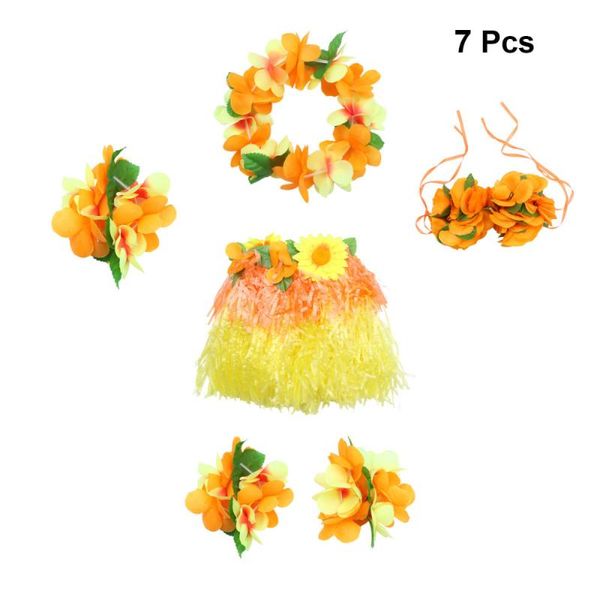 decorative flowers & wreaths 7pcs in 1 set orange and yellow hawaiian two colored dance party costume thicken artificial flower skirt bracel
decorative flowers & wreaths 7pcs in 1 set orange and yellow hawaiian two colored dance party costume thicken artificial flower skirt bracel