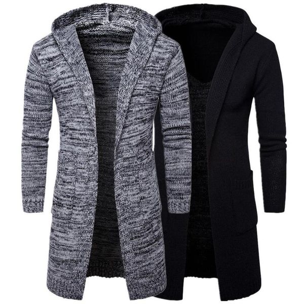 men's hoodies & sweatshirts casual men solid color long sleeve pockets thick knitted cardigan hooded coat, Black
men's hoodies & sweatshirts casual men solid color long sleeve pockets thick knitted cardigan hooded coat, Black