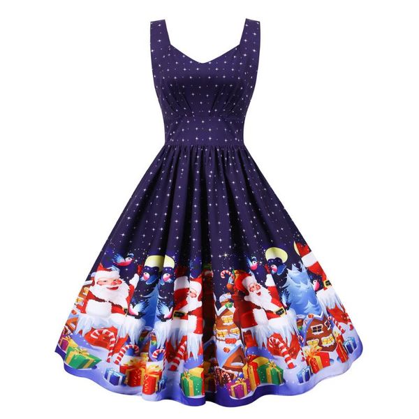 casual dresses 2021 winter women christmas dress spaghetti strap vintage year party vestidos santa snowflakes print xmas robes, Black;gray
casual dresses 2021 winter women christmas dress spaghetti strap vintage year party vestidos santa snowflakes print xmas robes, Black;gray