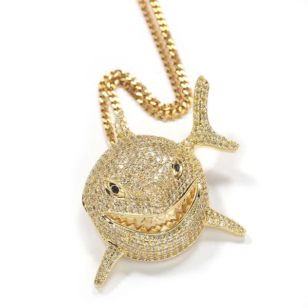 full cubic zircon shark pendant necklace for men 6ix9ine hip hop bling jewelry with iced out crystal miami cuban link chain fish jewelry, Silver
full cubic zircon shark pendant necklace for men 6ix9ine hip hop bling jewelry with iced out crystal miami cuban link chain fish jewelry, Silver