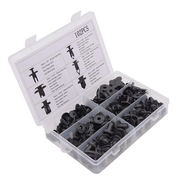 other vehicle tools 102pcs assorted nylon bumper push fasteners rivets conveninently simple installation door trim panel fender clips
other vehicle tools 102pcs assorted nylon bumper push fasteners rivets conveninently simple installation door trim panel fender clips