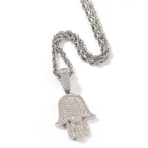 pendant necklaces hip hop claw setting + cz stone paved bling iced out solid fatima hand pendants for men rapper jewelry, Silver
pendant necklaces hip hop claw setting + cz stone paved bling iced out solid fatima hand pendants for men rapper jewelry, Silver