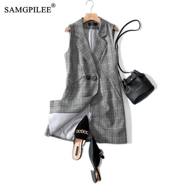 women's vests jackets women 2021 casual clothes for woman female winter coat long plaid turn-down collar double breasted korean style v, Black;white
women's vests jackets women 2021 casual clothes for woman female winter coat long plaid turn-down collar double breasted korean style v, Black;white