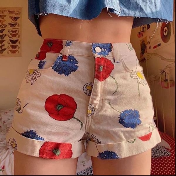 womens shorts flower vintage slim middle waist shorts female ladies short pants street sprinted women shorts hot, White;black
womens shorts flower vintage slim middle waist shorts female ladies short pants street sprinted women shorts hot, White;black