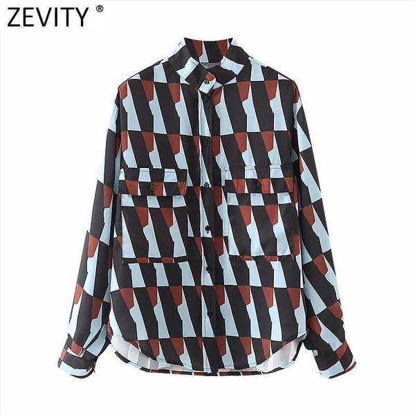 zevity women vintage color matching geometric print smock blouse office lady retro pockets patch shirts chic blusas ls7518 210603, White
zevity women vintage color matching geometric print smock blouse office lady retro pockets patch shirts chic blusas ls7518 210603, White