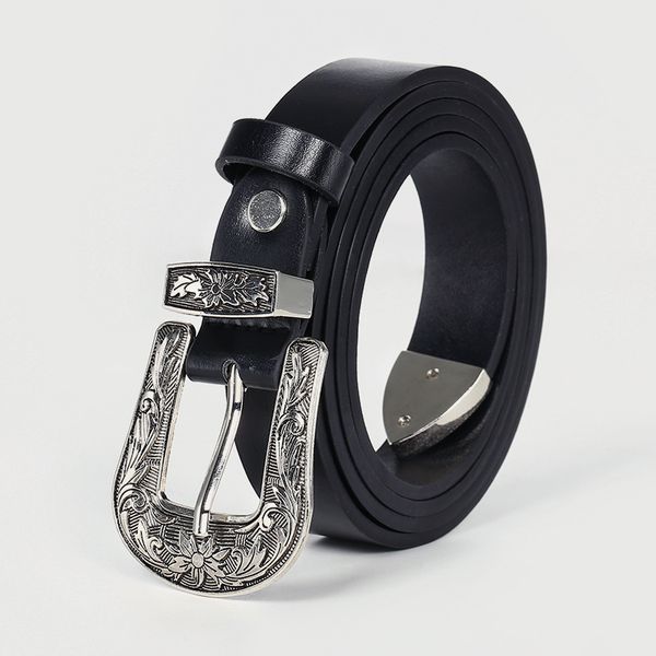 exquisitely carved women's versatile pants belt fashion trend pin buckle wide belt, Black;brown
exquisitely carved women's versatile pants belt fashion trend pin buckle wide belt, Black;brown