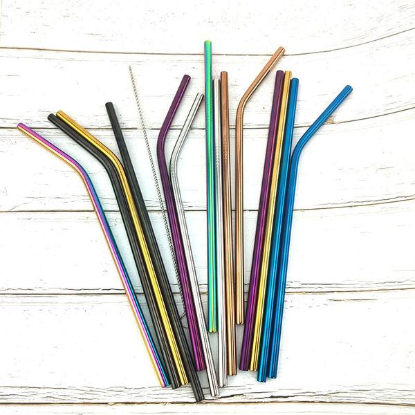 drinking straws metal reusable 304 stainless steel straight bent straw with case cleaning brush set cool party bar accessory
drinking straws metal reusable 304 stainless steel straight bent straw with case cleaning brush set cool party bar accessory