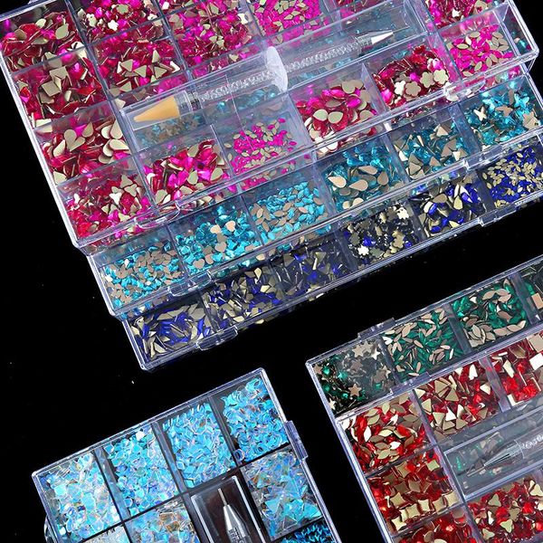 nail art decorations 1box mix 20 styles flatback rhinestone in grids crystals 3d flat-back stones gems + 1 pick pen clear big box h&*&, Silver;gold
nail art decorations 1box mix 20 styles flatback rhinestone in grids crystals 3d flat-back stones gems + 1 pick pen clear big box h&*&, Silver;gold