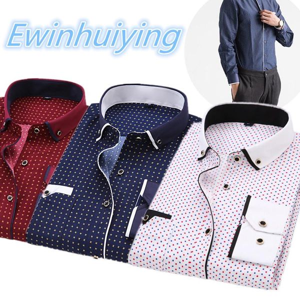 men's casual shirts classic long-sleeve shirt polka dot printing business office dirt-resistant neckline design slim youth, White;black
men's casual shirts classic long-sleeve shirt polka dot printing business office dirt-resistant neckline design slim youth, White;black
