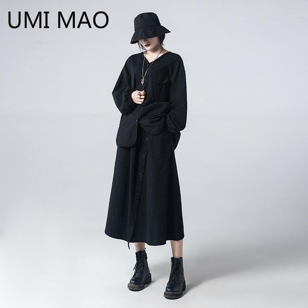 umi mao 2021 dark black female v-neck shirt loose design niche long-sleeved skirts womens femme women skirt korean fashion
umi mao 2021 dark black female v-neck shirt loose design niche long-sleeved skirts womens femme women skirt korean fashion