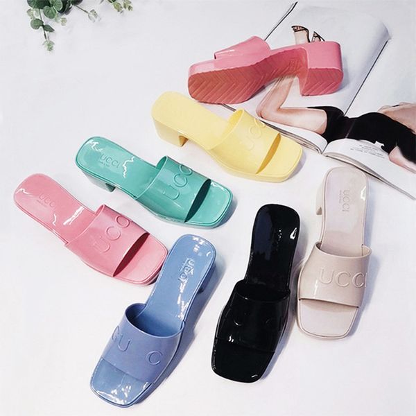 slippers sandals 2021 new g family slippers square head middle heel jelly outside window thick one line furniture sandalzly, Black
slippers sandals 2021 new g family slippers square head middle heel jelly outside window thick one line furniture sandalzly, Black