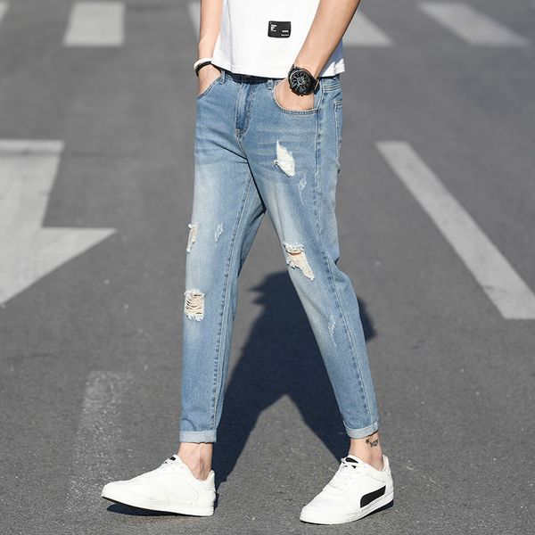 clothing jean spring herfst men elastic cotton stretch jeans broek loss brand fashion slijtage and fit denim, Blue
clothing jean spring herfst men elastic cotton stretch jeans broek loss brand fashion slijtage and fit denim, Blue