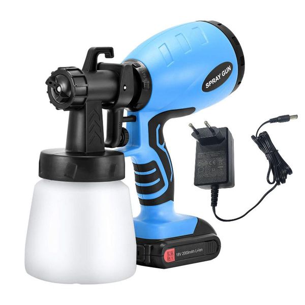 professional spray guns 550w 800ml cordless paint sprayer gun airbrush with 1.8mm copper nozzles 2000mah lithium battery pistola de pintura
professional spray guns 550w 800ml cordless paint sprayer gun airbrush with 1.8mm copper nozzles 2000mah lithium battery pistola de pintura