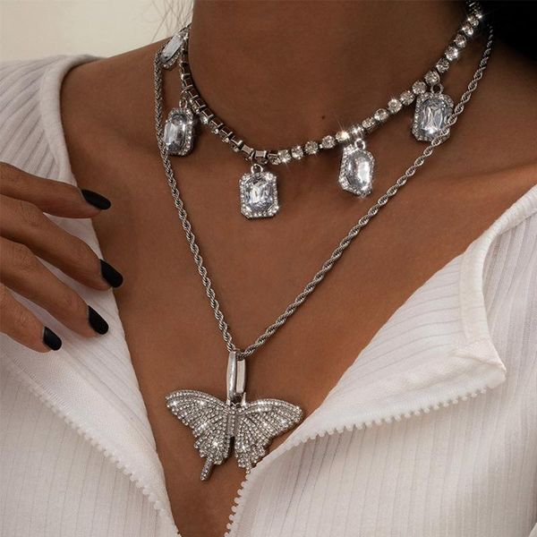 chokers stonefans retro double layer thick chain necklace rhinestone choker square gems big butterfly women jewelry, Golden;silver
chokers stonefans retro double layer thick chain necklace rhinestone choker square gems big butterfly women jewelry, Golden;silver
