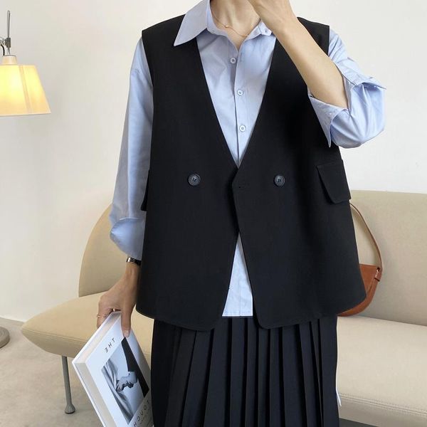 women's vests yeeloca fashion suit waistcoat 2021 spring office lady solid v-neck loose coat korean casual sleeveless vest, Black;white
women's vests yeeloca fashion suit waistcoat 2021 spring office lady solid v-neck loose coat korean casual sleeveless vest, Black;white