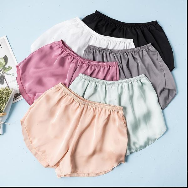 woman summer shorts silk satin breathable shorts under skirts casual underpants loose ladies shorts drop shipping, White;black
woman summer shorts silk satin breathable shorts under skirts casual underpants loose ladies shorts drop shipping, White;black