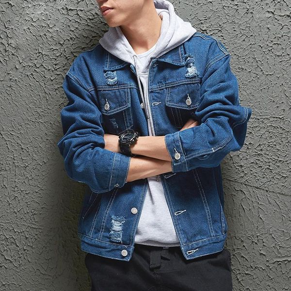 men's jackets autumn solid casual slim mens denim jacket bomber men tearing hole cowboy jean chaqueta hombre, Black;brown
men's jackets autumn solid casual slim mens denim jacket bomber men tearing hole cowboy jean chaqueta hombre, Black;brown