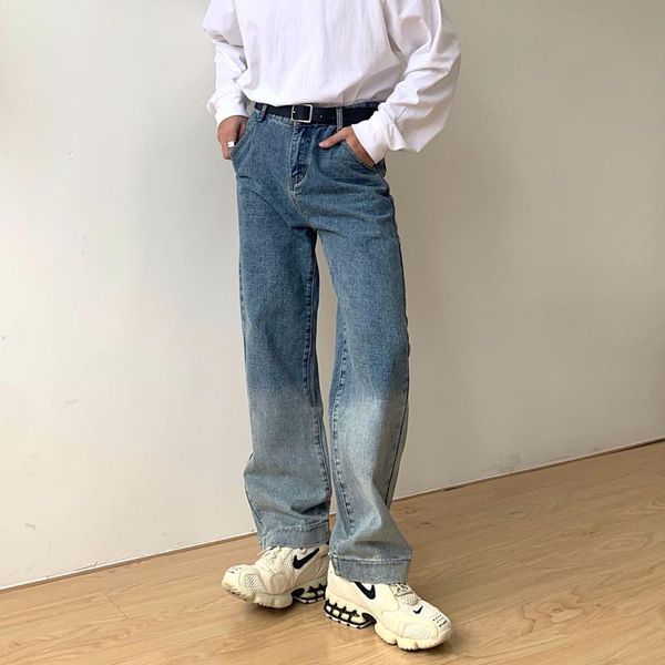 men's jeans splicing color denim baggy loose straight wide leg man pants women boyfriend oversized hip hop trousers, Blue
men's jeans splicing color denim baggy loose straight wide leg man pants women boyfriend oversized hip hop trousers, Blue