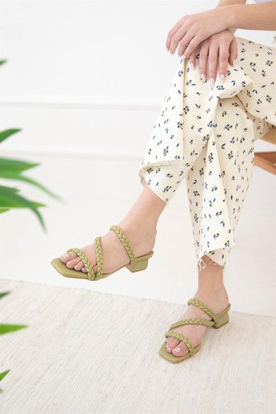 sandals female peanut green mesh detail heeled, Black
sandals female peanut green mesh detail heeled, Black