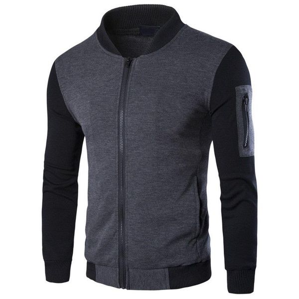 men's jackets fashion spring and autumn patchwork man british style stand collar casual tracksuits mens slim jacket coat, Black;brown
men's jackets fashion spring and autumn patchwork man british style stand collar casual tracksuits mens slim jacket coat, Black;brown